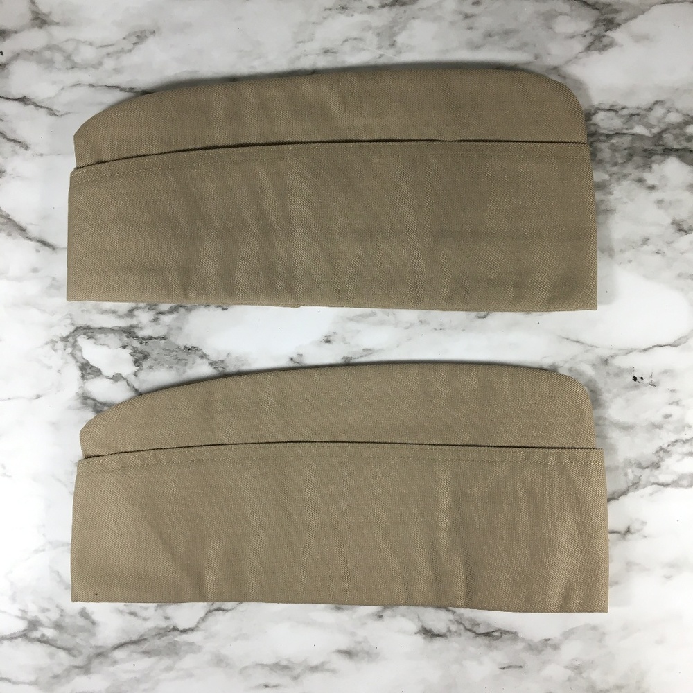 US Navy Khaki Garrison Cap Size 6.5 Set of 2